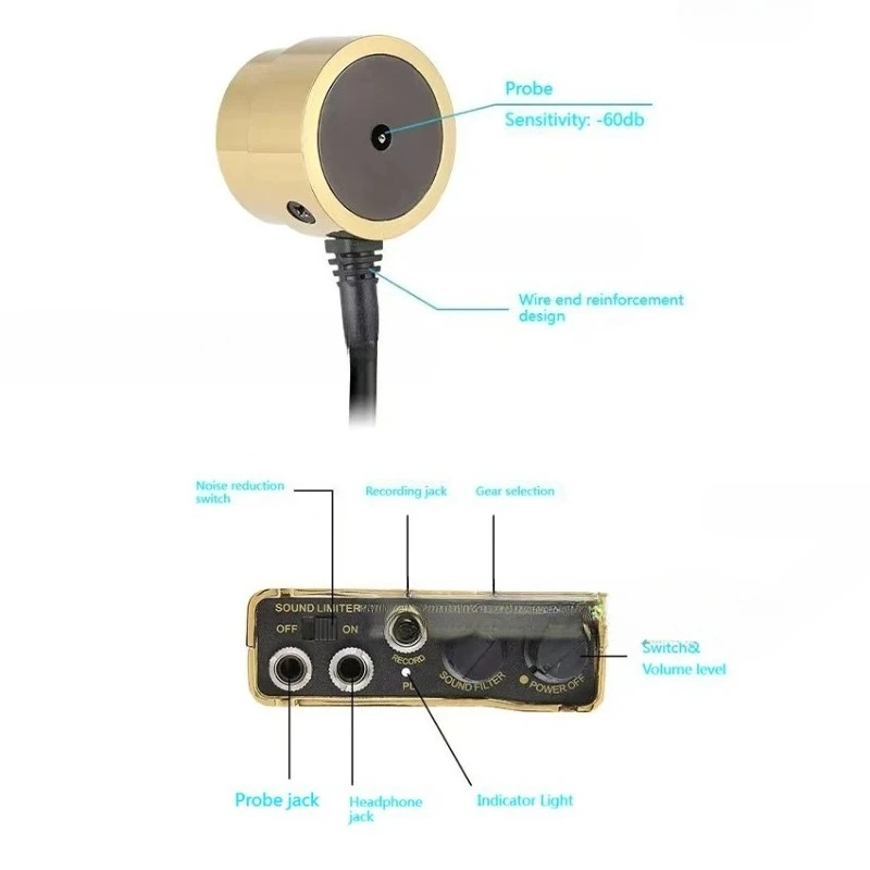 F999R High-Precision Car Repair Leak Detector Water Pipe Leak Detector for Water Tube Floor Heating Outer Pipe
F999R High-Precision Car Repair Leak Detector Water Pipe Leak Detector for Water Tube Floor Heating Outer Pipe