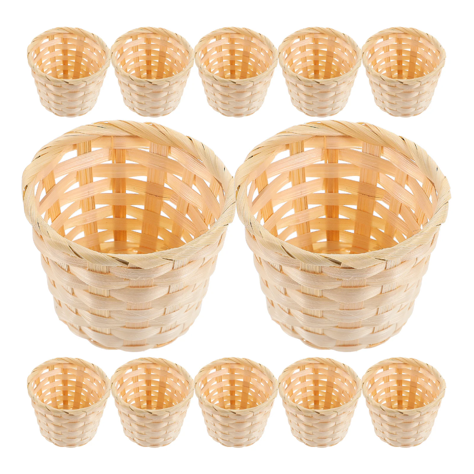 12Pcs Home Storage Basket Desktop Wooden Organizer Hand-Woven Basket for Corridor Garden Terrace Decoration Use
12Pcs Home Storage Basket Desktop Wooden Organizer Hand-Woven Basket for Corridor Garden Terrace Decoration Use