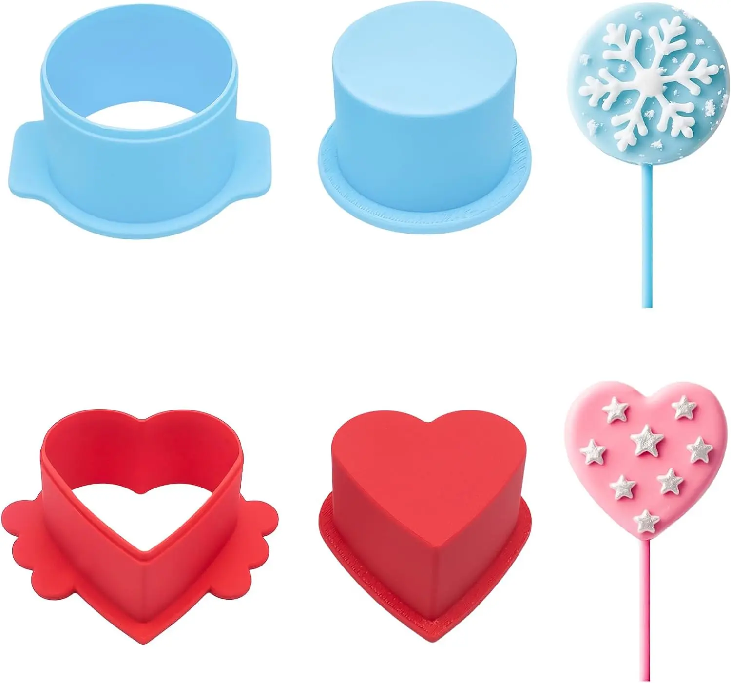 2Pcs Cake Pop Molds, Circle and Heart Cake Pop Cutter and Pusher, Baking Tools for Cake Shop Home Baking, Birthday Party
2Pcs Cake Pop Molds, Circle and Heart Cake Pop Cutter and Pusher, Baking Tools for Cake Shop Home Baking, Birthday Party