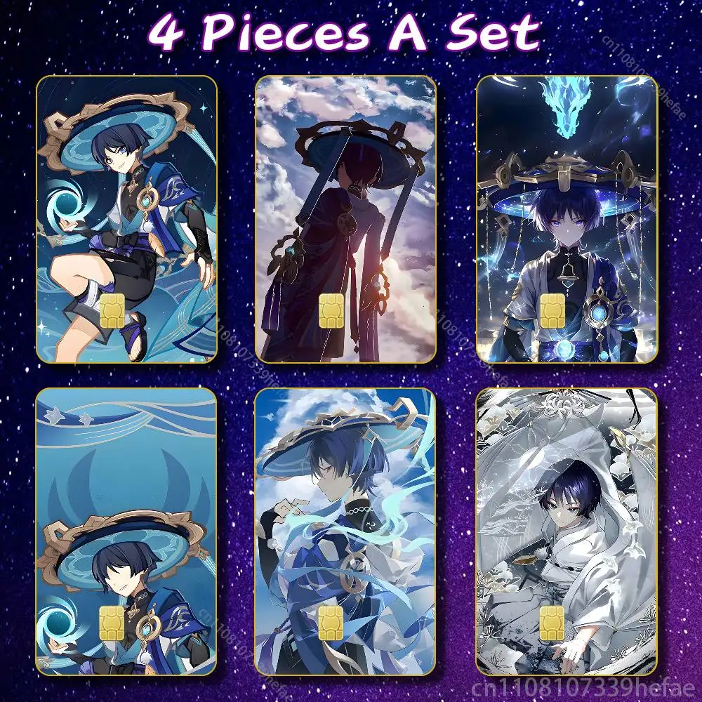 Genshin Impact Wanderer Bank Credit Cards Bus Pass Stickers Cool Decoration Waterproof 4PCS Card Protective Film
Genshin Impact Wanderer Bank Credit Cards Bus Pass Stickers Cool Decoration Waterproof 4PCS Card Protective Film