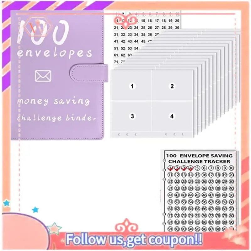 Upgraded 100 Envelopes Money Savings Challenges Book,Storage Budgeting Binder Budget Book Cash Saving Challenge Box Kit Durable
Upgraded 100 Envelopes Money Savings Challenges Book,Storage Budgeting Binder Budget Book Cash Saving Challenge Box Kit Durable