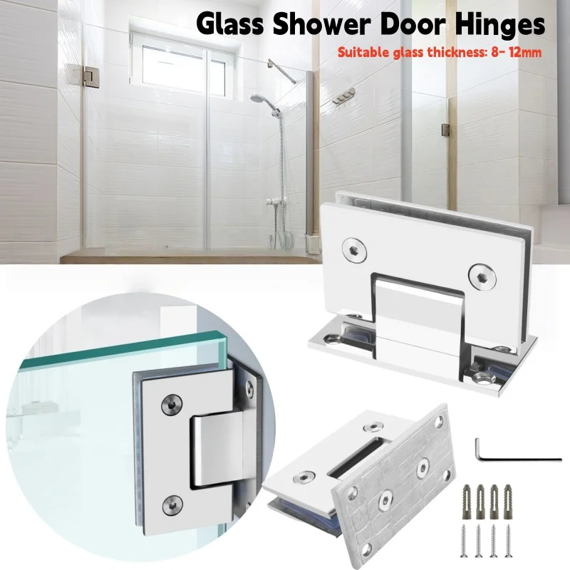 Stainless Steel Frameless Glass ShowerDoor Hinges,90 Degree Bathroom Glass Clamp Wall to Glass Bracket Clips Fit for 8-12mmThick
Stainless Steel Frameless Glass ShowerDoor Hinges,90 Degree Bathroom Glass Clamp Wall to Glass Bracket Clips Fit for 8-12mmThick
