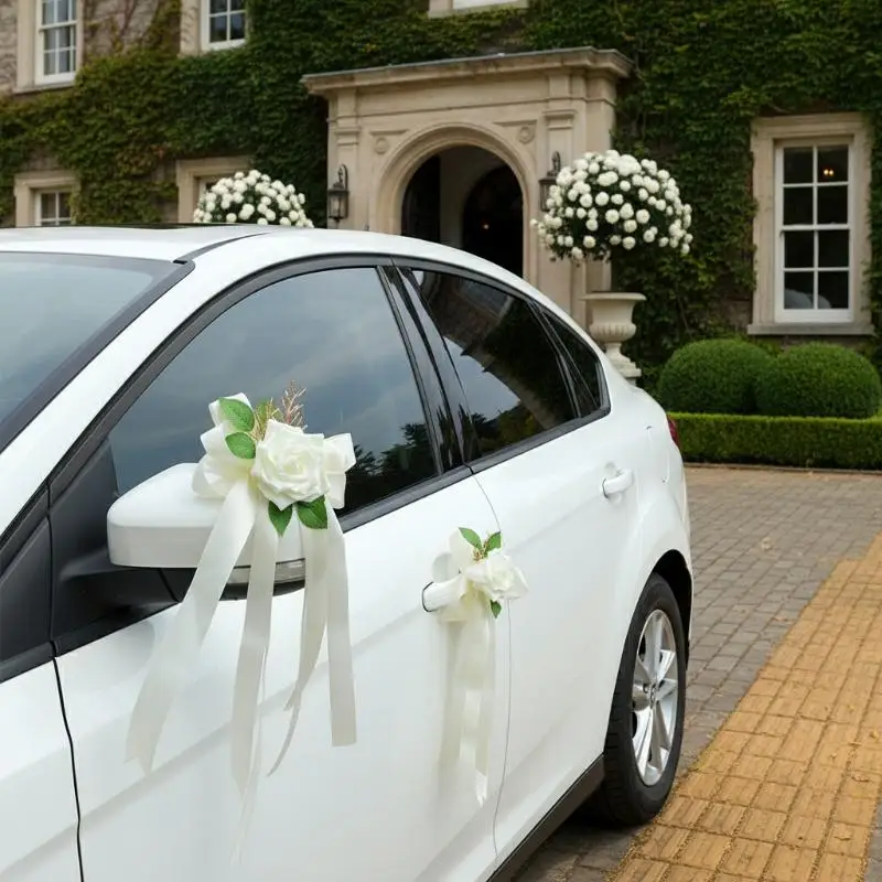 Wedding Car Flower Bow Mirror Decor 1Pcs Retro Handle Door Decoration for Beautiful Bridal Ceremony Scene Decor
Wedding Car Flower Bow Mirror Decor 1Pcs Retro Handle Door Decoration for Beautiful Bridal Ceremony Scene Decor