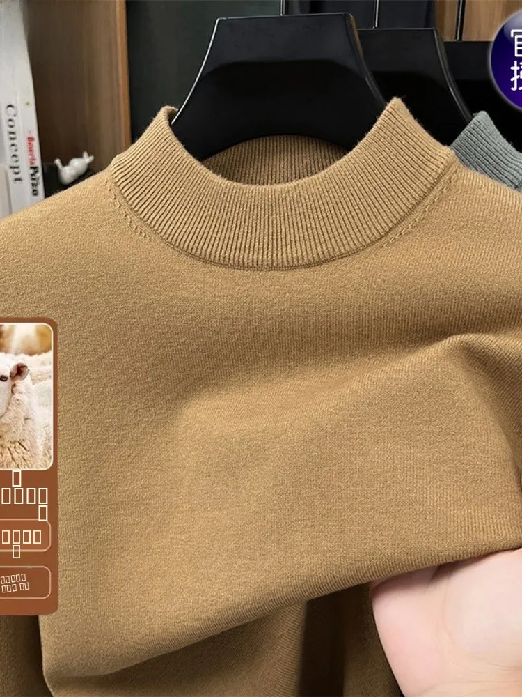 Thiened f-High Collar Knitted Wool Sweater for Men Autumn Winter Sle Warm Pure Color Busin Casual Loose Fit Long Sl...
Thiened f-High Collar Knitted Wool Sweater for Men Autumn Winter Sle Warm Pure Color Busin Casual Loose Fit Long Sl...