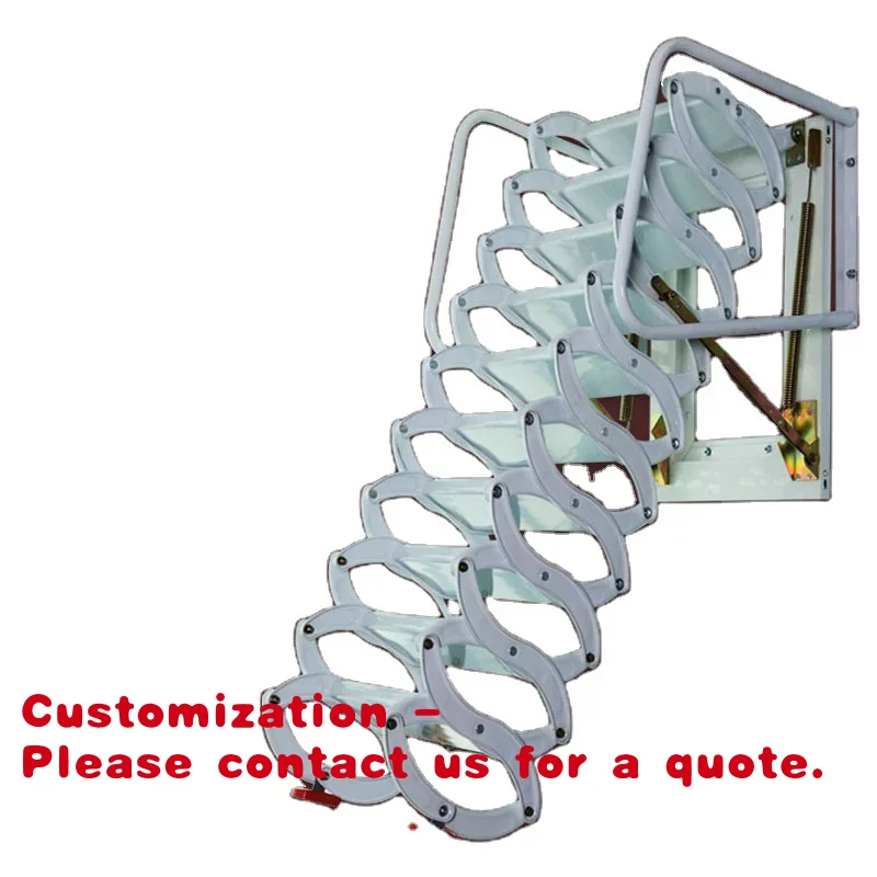 Customize.Modern Manual Retractable Folding Telescopic Lift Ladder Indoor Outdoor Wall-Mounted Steel Loft Staircase fo
Customize.Modern Manual Retractable Folding Telescopic Lift Ladder Indoor Outdoor Wall-Mounted Steel Loft Staircase fo