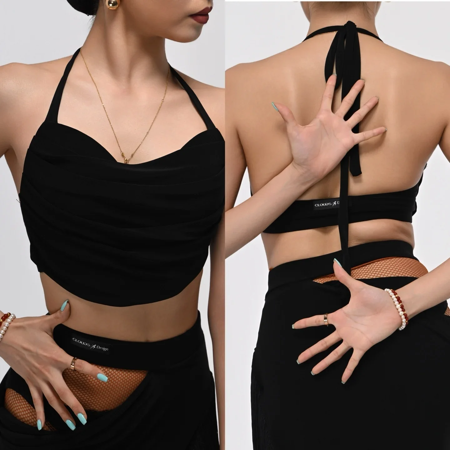 Latin Dance Clothes Women Black Halter Neck Tops Tassel Skirt Black Practice Clothing Rumba Cha Cha Performance Costume DNV24775
Latin Dance Clothes Women Black Halter Neck Tops Tassel Skirt Black Practice Clothing Rumba Cha Cha Performance Costume DNV24775