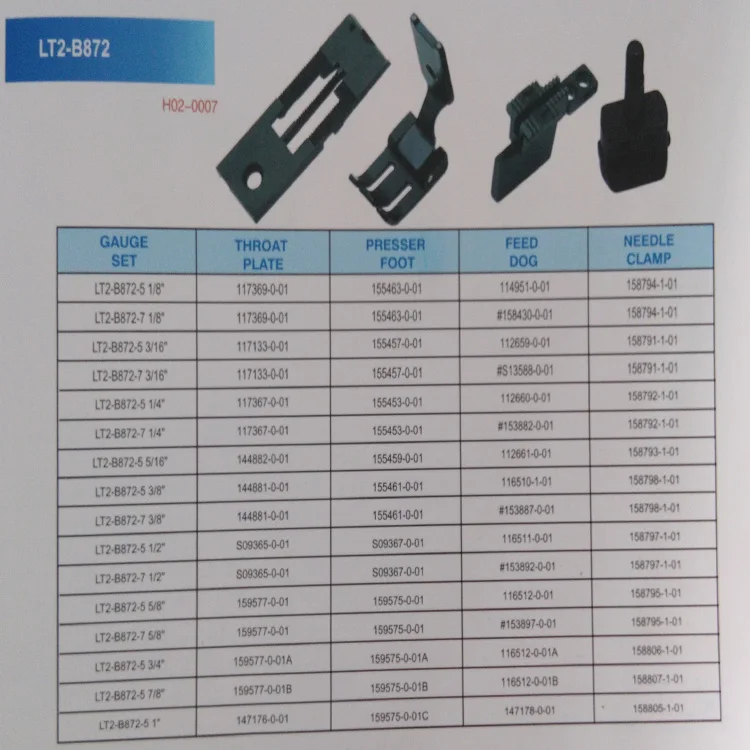 Authentic dayu Brother Double Needle Machine LT2-B872 Needle Bit Set Full Set of Needle Bit Flat Double Needle Machine Needle Bi
Authentic dayu Brother Double Needle Machine LT2-B872 Needle Bit Set Full Set of Needle Bit Flat Double Needle Machine Needle Bi