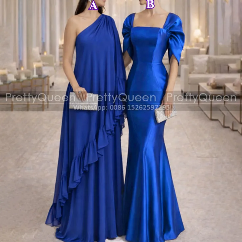Royal Blue Long Evening Dress Mermaid One Shoulder A Line Square Neck Customized Prom Dresses Party For Women
Royal Blue Long Evening Dress Mermaid One Shoulder A Line Square Neck Customized Prom Dresses Party For Women