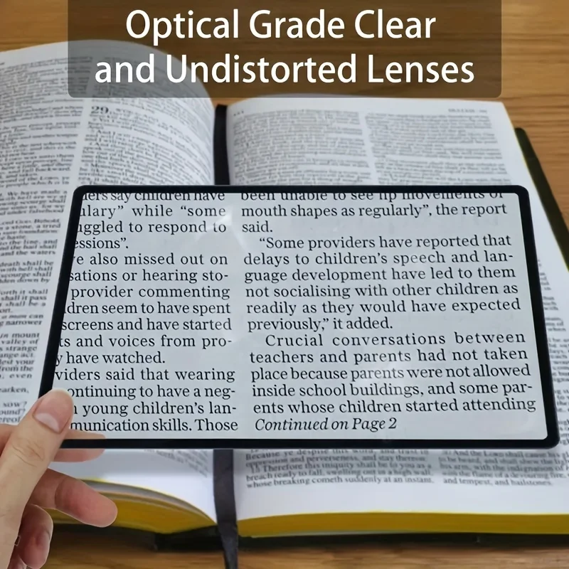 1pc Ultra thin magnifying glass, transparent magnifying glass, suitable for reading books, reading tool magnifying glass.
1pc Ultra thin magnifying glass, transparent magnifying glass, suitable for reading books, reading tool magnifying glass.
