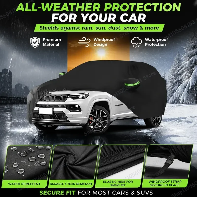For Jeep Compass Car Cover UV Protection Rain Snow Dust Proof Outdoor Full Coverage Auto Shade Umbrella Weather Resistant
For Jeep Compass Car Cover UV Protection Rain Snow Dust Proof Outdoor Full Coverage Auto Shade Umbrella Weather Resistant