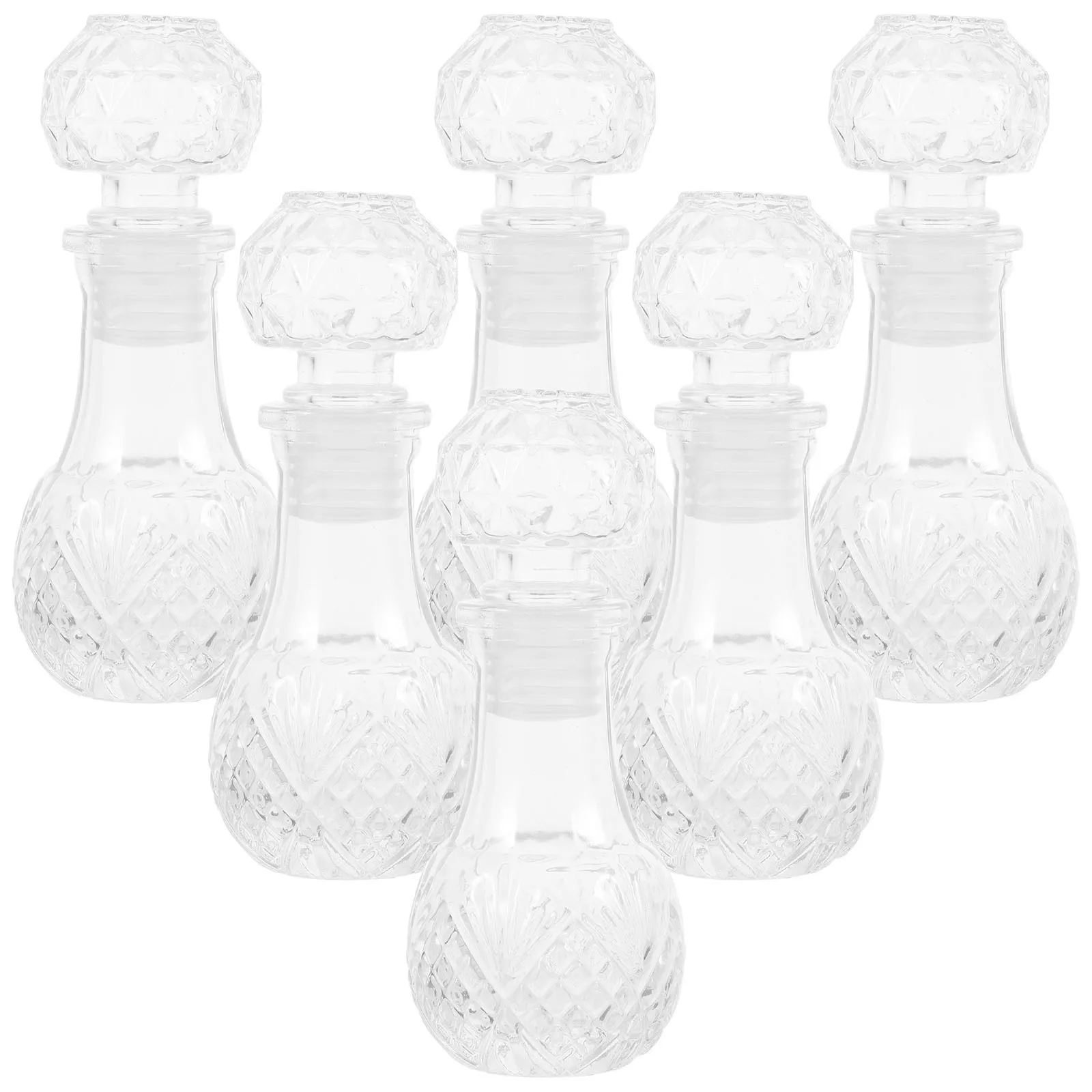 6Pcs 50Ml Glass Sample Bottles for Wine Whisky Clear Decanting Containers with Aerating Design for Home Bar Party Use
6Pcs 50Ml Glass Sample Bottles for Wine Whisky Clear Decanting Containers with Aerating Design for Home Bar Party Use