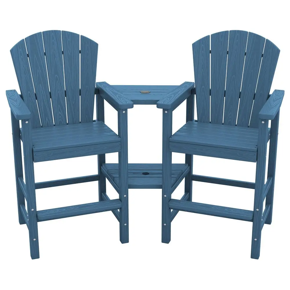 Tall Adirondack Chairs Set of 2 with Double Layer Connecting Tray, HDPE Bar Height Outdoor Chairs, WoodLike Adirondack Bar Stoo
Tall Adirondack Chairs Set of 2 with Double Layer Connecting Tray, HDPE Bar Height Outdoor Chairs, WoodLike Adirondack Bar Stoo