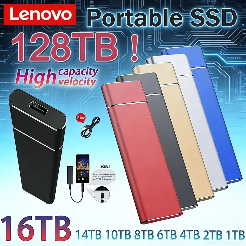 Lenovo SSD Mini Portable SSD 256TB 1TB 2TB High-speed Original SSD Mass Storage USB3.0 External Hard Drive for Computer Laptop
Lenovo SSD Mini Portable SSD 256TB 1TB 2TB High-speed Original SSD Mass Storage USB3.0 External Hard Drive for Computer Laptop