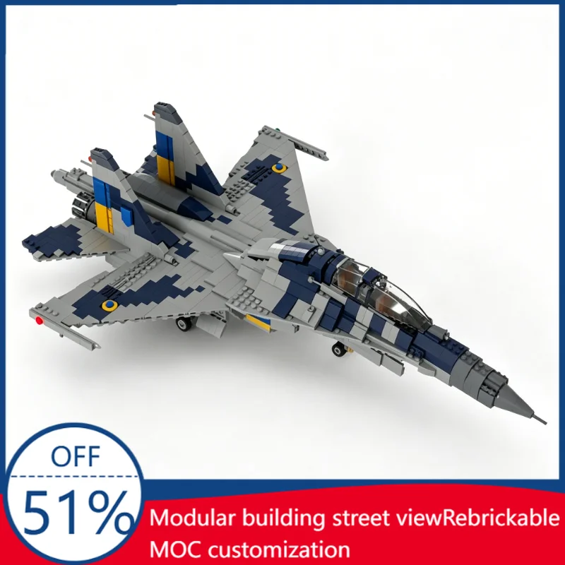 883 PCS SU 27UB Fighter Jet Military Aircraft Model Air Force Series Building Blocks Creative Assembly Educational Toy Display
883 PCS SU 27UB Fighter Jet Military Aircraft Model Air Force Series Building Blocks Creative Assembly Educational Toy Display