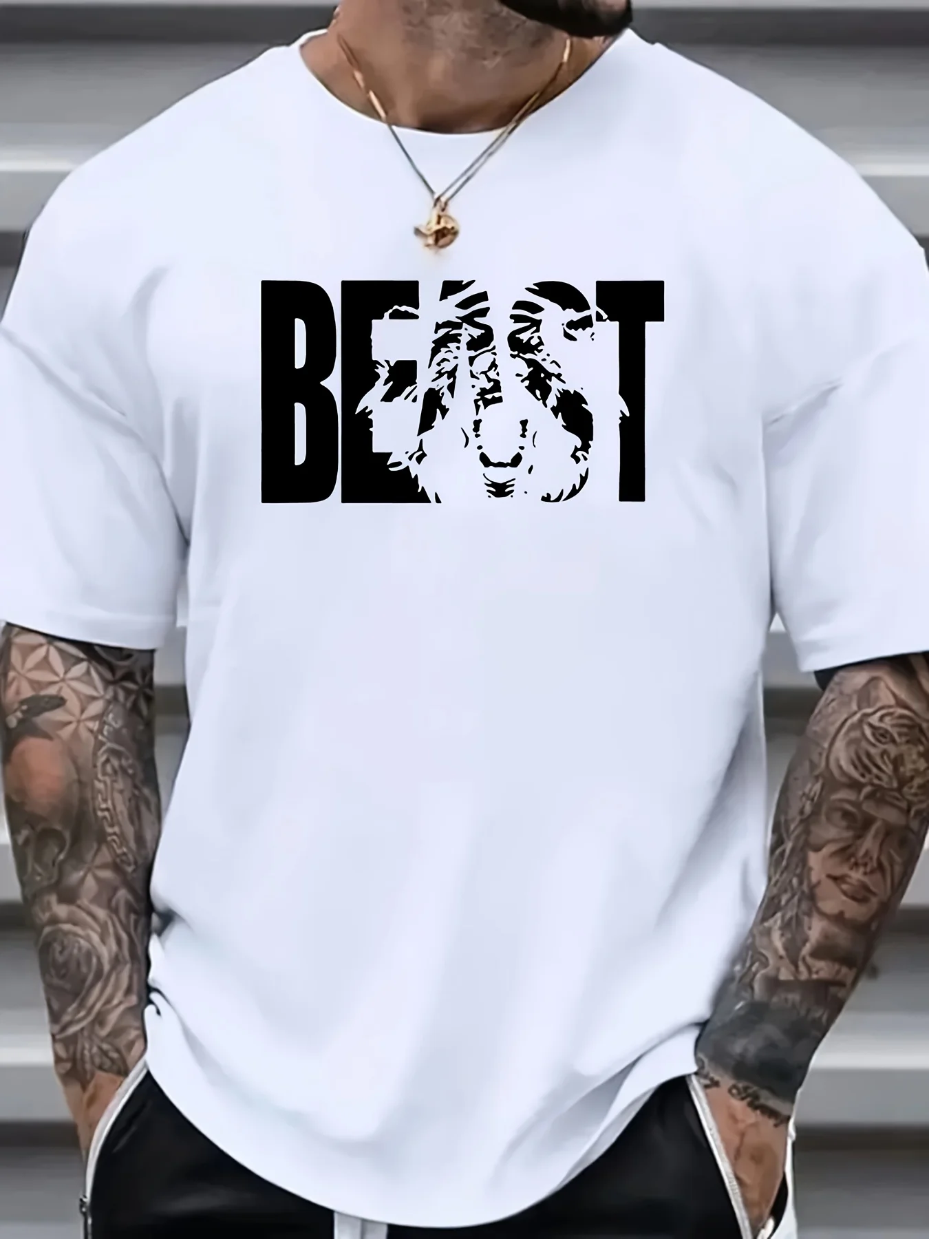 Clothing, BEAST Print Men's Casual Tee Short Sleeve Breathable Comfy T-Shirt Men's Summer Tops
Clothing, BEAST Print Men's Casual Tee Short Sleeve Breathable Comfy T-Shirt Men's Summer Tops