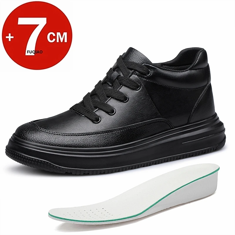Men's Fashion 7CM Height Increase Casual Leather Shoes Comfortable Breathable Sneakers Lace-up Lightweight Elevator Sport Shoes
Men's Fashion 7CM Height Increase Casual Leather Shoes Comfortable Breathable Sneakers Lace-up Lightweight Elevator Sport Shoes