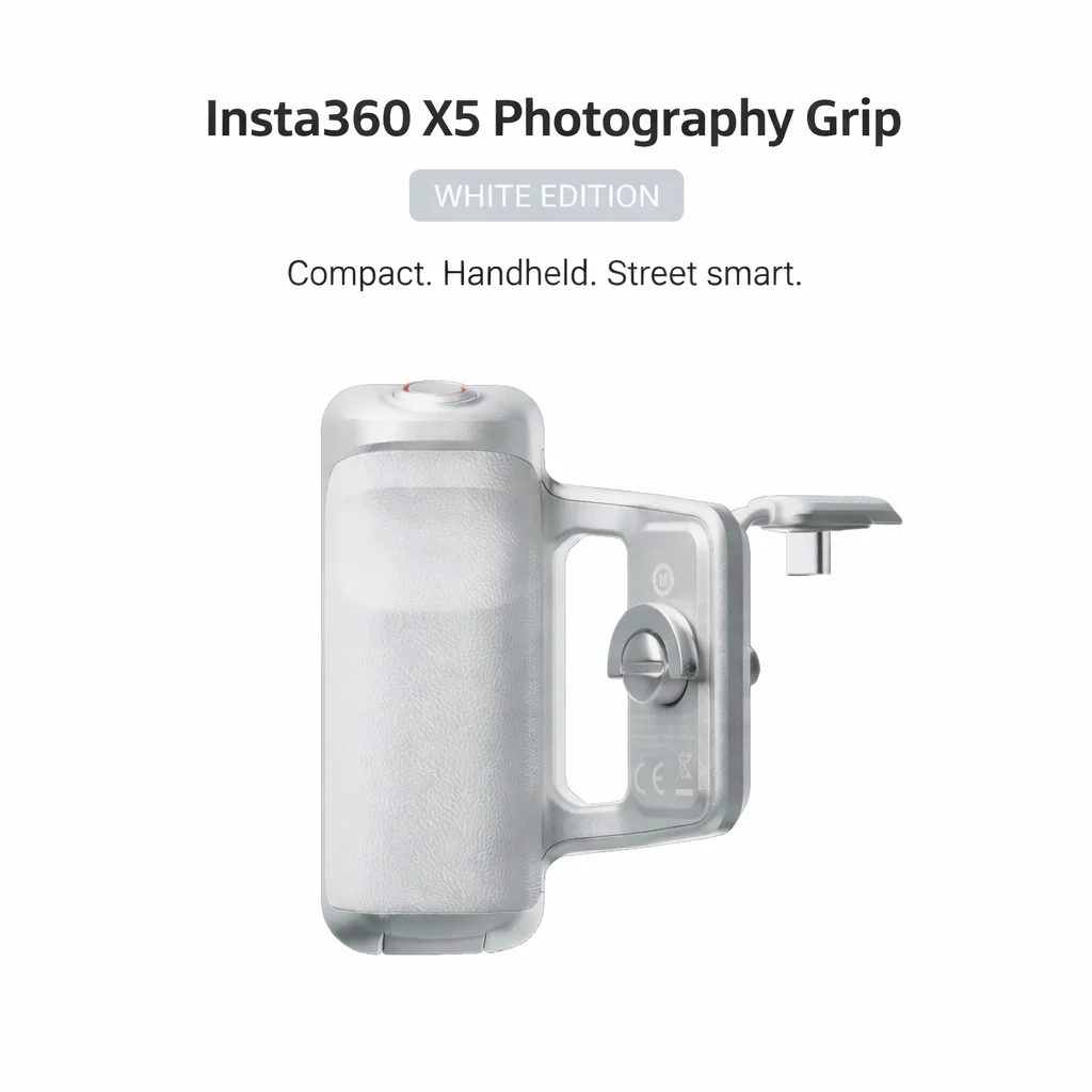 Рукоятка для камеры Insta360 X5 Photography Grip White Edition с быстросъемным креплением для видеоблогинга и съемки
Рукоятка для камеры Insta360 X5 Photography Grip White Edition с быстросъемным креплением для видеоблогинга и съемки