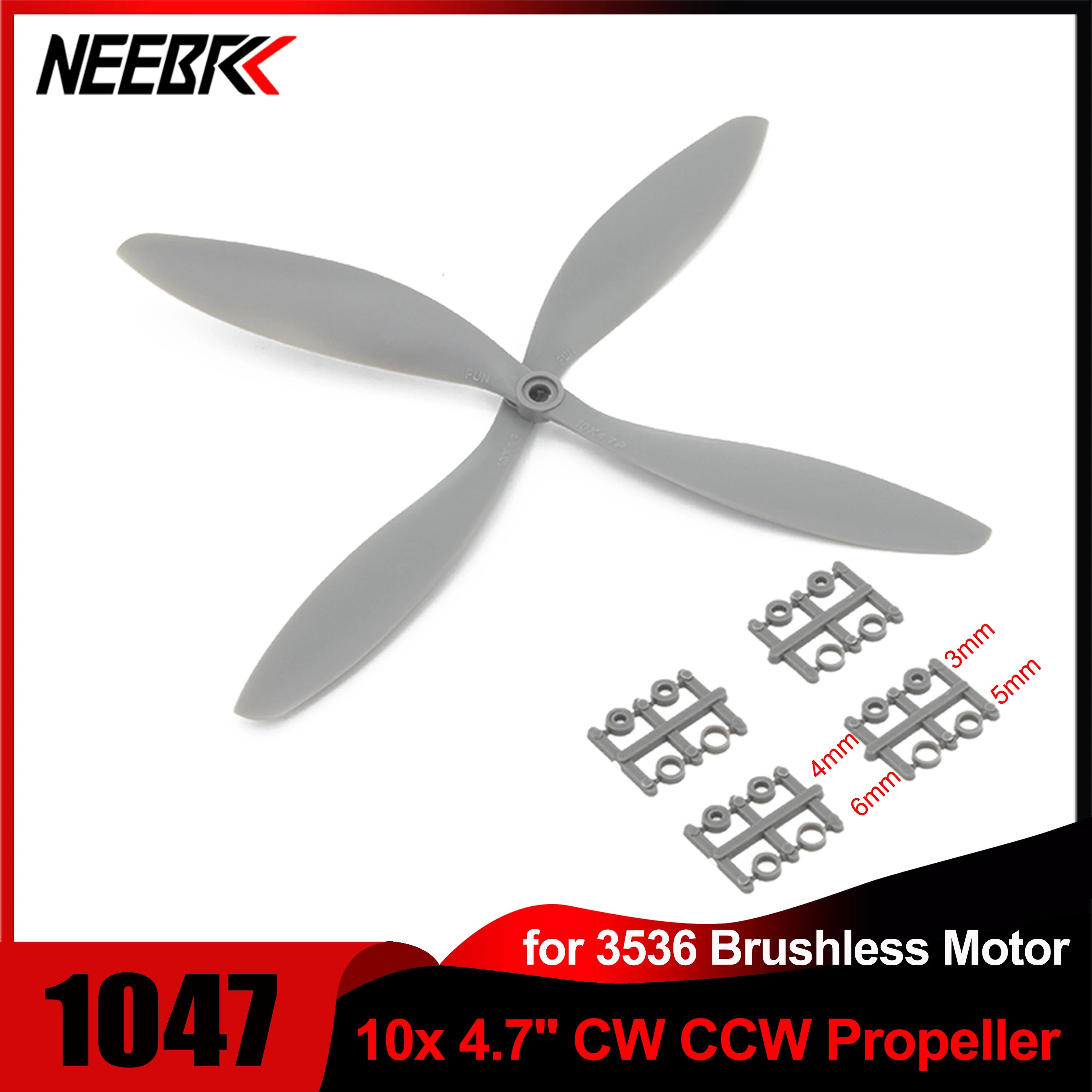 NEEBRC 1/2/4 Pairs 1047 Propellers 10x4.7 Low Noise CW CCW 2 Blades for FPV Racing Drone Quadcopter F450 RC Brushless 3536 Motor
NEEBRC 1/2/4 Pairs 1047 Propellers 10x4.7 Low Noise CW CCW 2 Blades for FPV Racing Drone Quadcopter F450 RC Brushless 3536 Motor