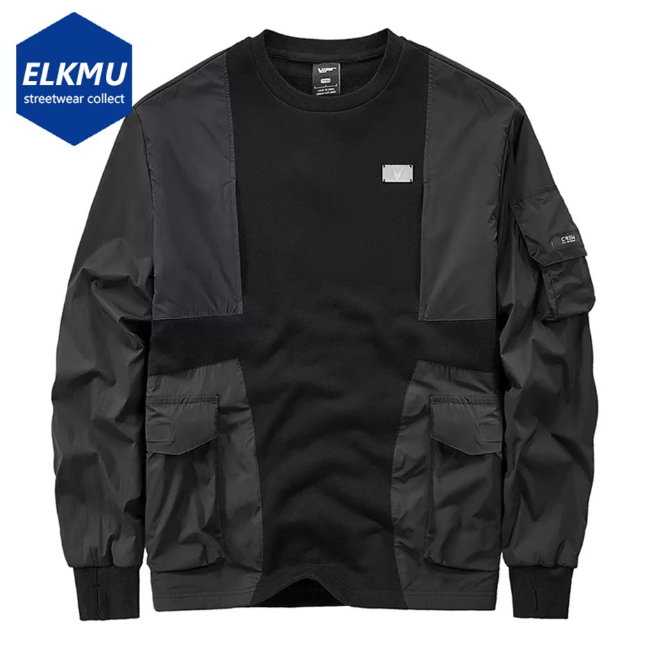 Men's Fashion Techwear Sweatshirts Multi Pockets Patchwork Streetwear Hoodies High Quality Black Man Hoodies Tops
Men's Fashion Techwear Sweatshirts Multi Pockets Patchwork Streetwear Hoodies High Quality Black Man Hoodies Tops