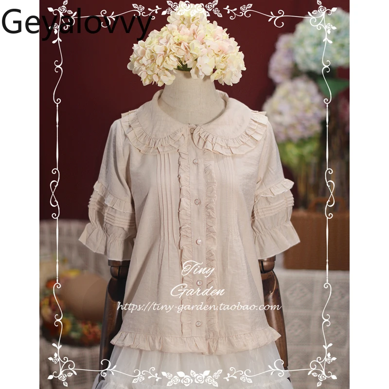 Solid Color Women's Tops Fashion Cute Collar Double-Layer Lace Short-Sleeve Top Fashion Base Shirt Summer Lolita Style
Solid Color Women's Tops Fashion Cute Collar Double-Layer Lace Short-Sleeve Top Fashion Base Shirt Summer Lolita Style