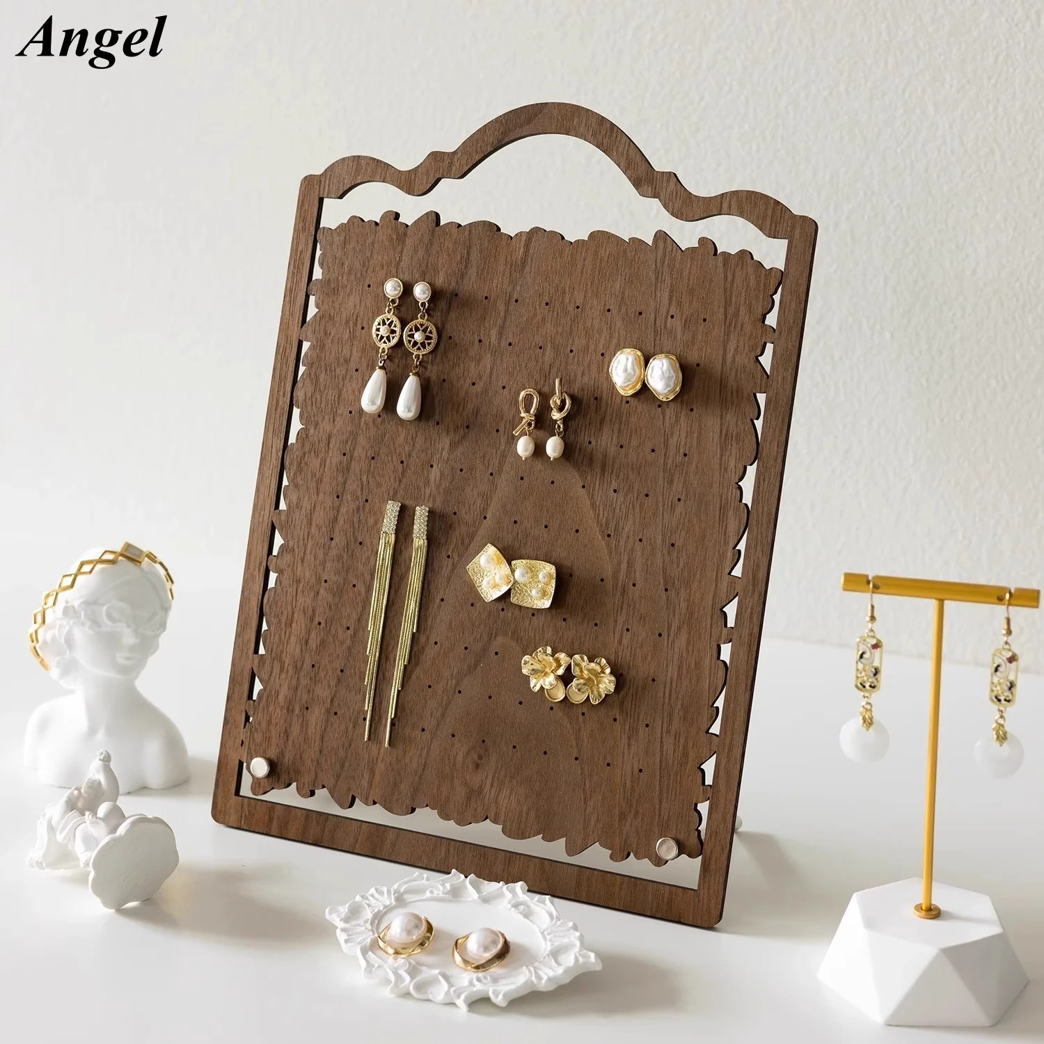 Vintage Standing Earring Display Board, French Style Ear Stud Holder Panel, Retro Jewelry Organizer for Photo Prop Counter Show
Vintage Standing Earring Display Board, French Style Ear Stud Holder Panel, Retro Jewelry Organizer for Photo Prop Counter Show
