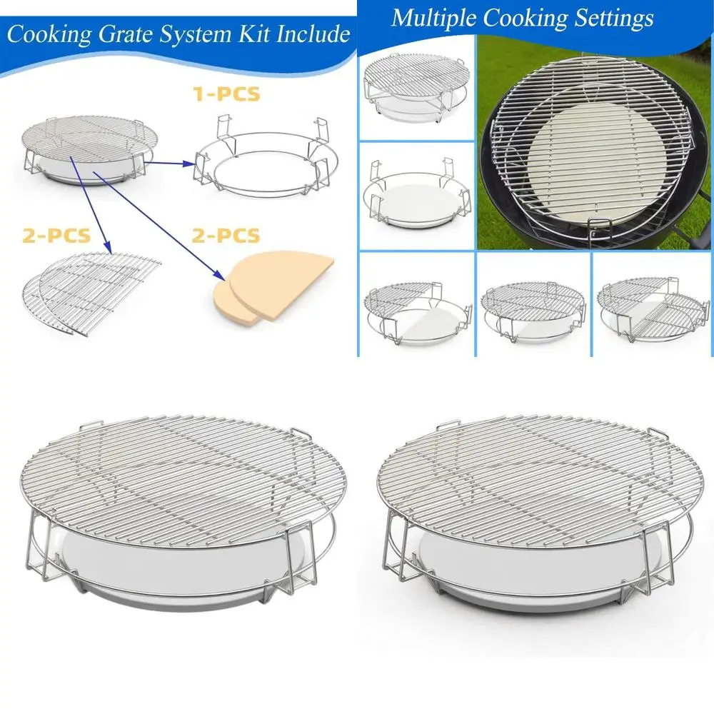 Universal 24-Inch Cooking Grate for Kettle Grills and Compatible Models
Universal 24-Inch Cooking Grate for Kettle Grills and Compatible Models