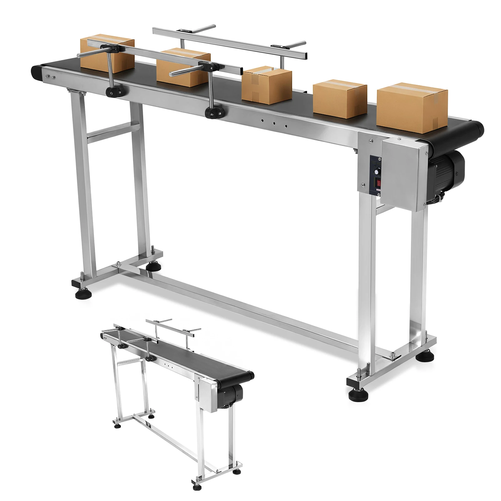 Электрическая конвейерная система 59x7.8 дюймов с двойными защитными ограждениями и регулируемой скоростью для промышленной транспортировки
Электрическая конвейерная система 59x7.8 дюймов с двойными защитными ограждениями и регулируемой скоростью для промышленной транспортировки