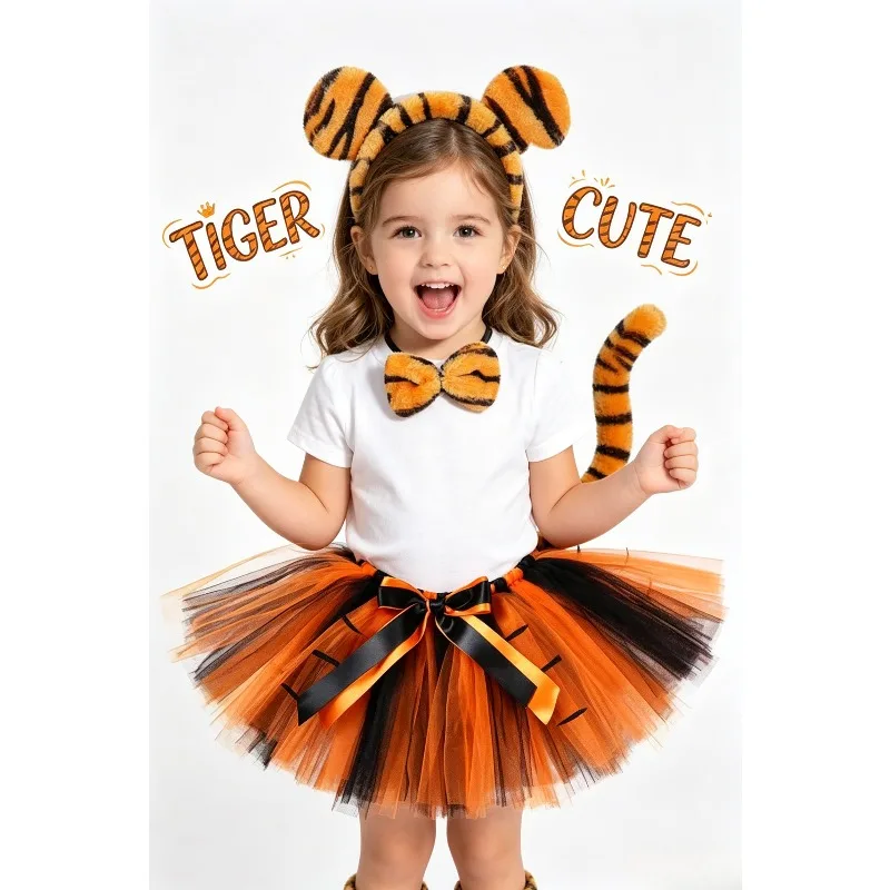 Wild Tiger Print Fluffy Tutu Half Skirt Set Holiday Birthday Party Outfit Stage Performance Cosplay Festive Carnival Costume
Wild Tiger Print Fluffy Tutu Half Skirt Set Holiday Birthday Party Outfit Stage Performance Cosplay Festive Carnival Costume