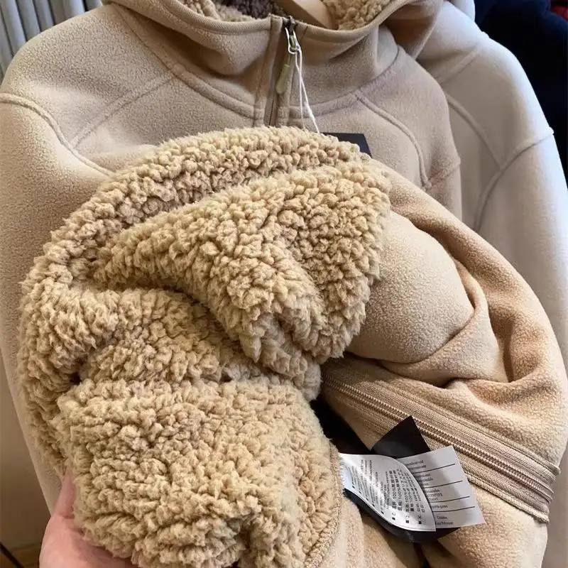 Thiened Double-sided Fce Hoodie Jaet Women's Winter Warmth High-tech Bla Science Heat-retaining Casual Streetwear
Thiened Double-sided Fce Hoodie Jaet Women's Winter Warmth High-tech Bla Science Heat-retaining Casual Streetwear