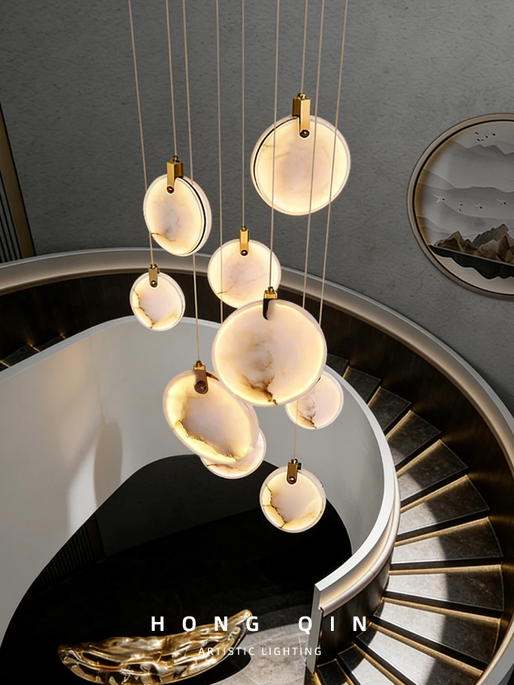 Staircase Pendant Light Lustre Minimalist Duplex Loft Marble Chandelier Villa High Ceiling Hanging Lamp Long Stair Chandelier
Staircase Pendant Light Lustre Minimalist Duplex Loft Marble Chandelier Villa High Ceiling Hanging Lamp Long Stair Chandelier