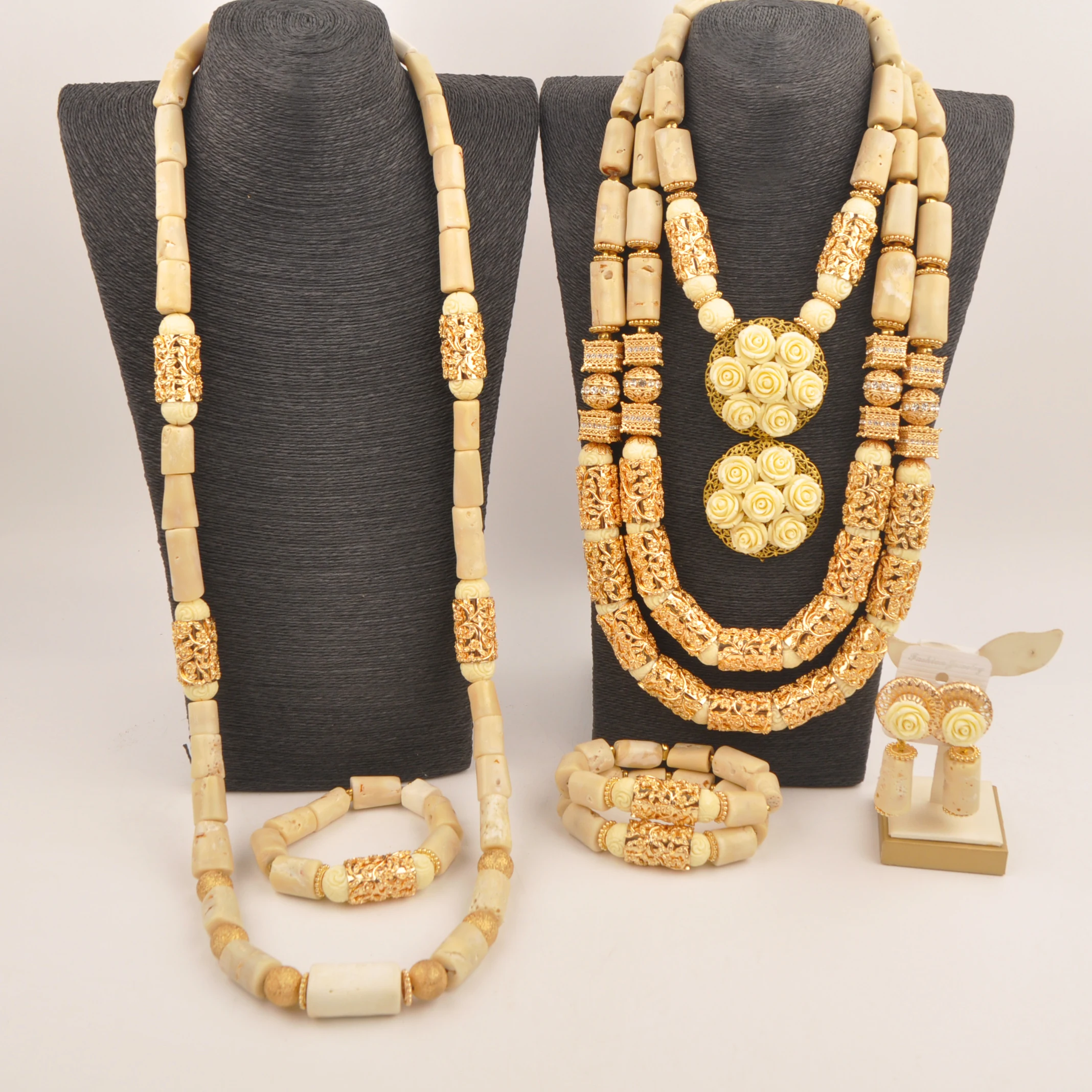Wedding necklace Nigeria Fashion jewelry Natural coral white collection Africa
Wedding necklace Nigeria Fashion jewelry Natural coral white collection Africa