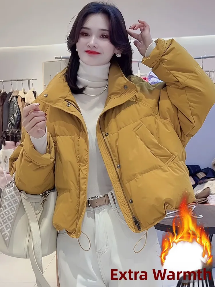 Women's ort Puffer Cotton Jaet Stand Collar Warm Faionable Winter Outerwear Korean Sle Loose Fit Thiened Zipper
Women's ort Puffer Cotton Jaet Stand Collar Warm Faionable Winter Outerwear Korean Sle Loose Fit Thiened Zipper