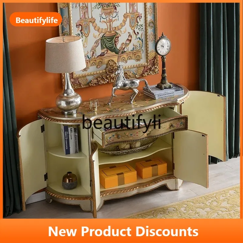 B567 European retro painted entrance locker against the wall living room storage cabinet hand painted decorative cabinet
B567 European retro painted entrance locker against the wall living room storage cabinet hand painted decorative cabinet