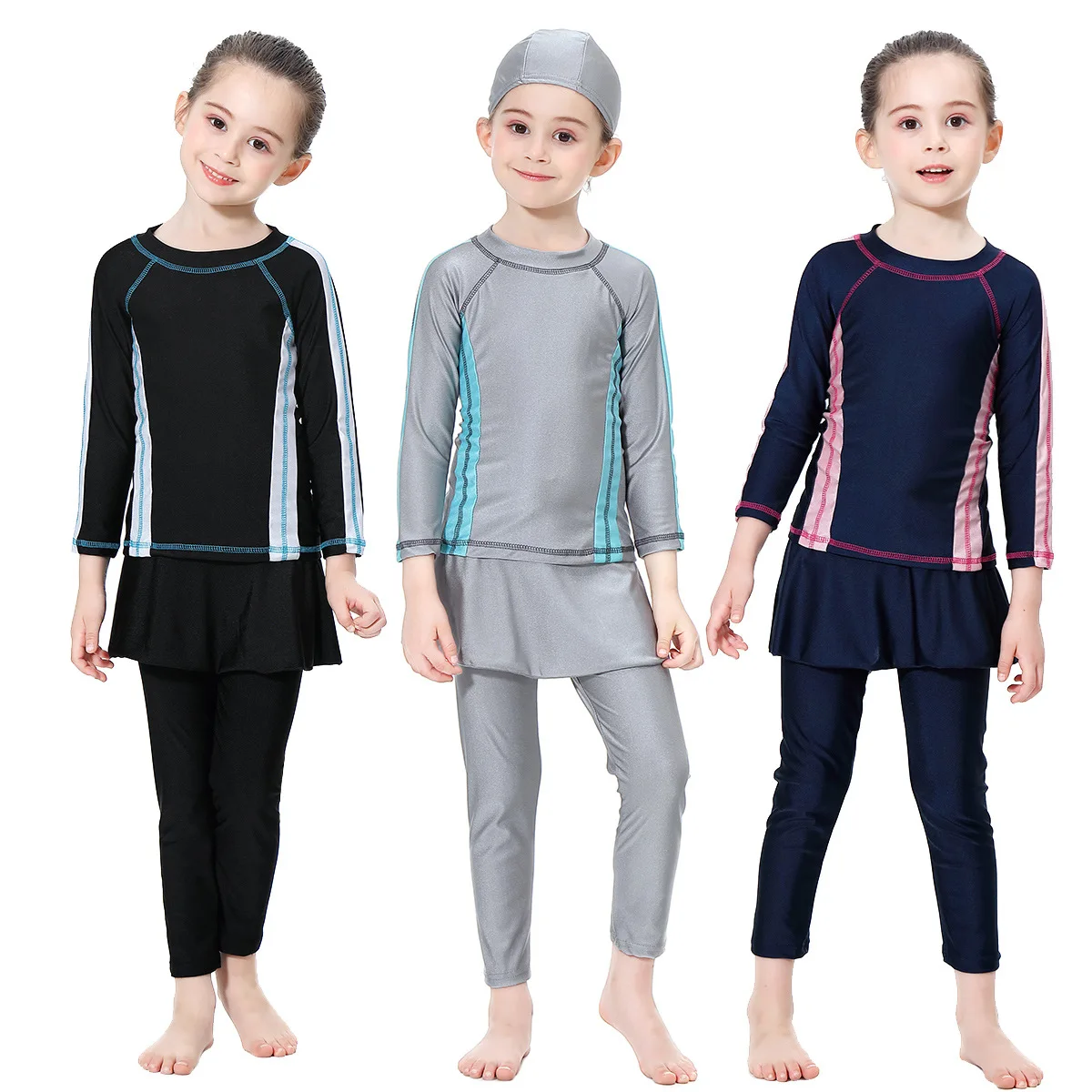 Spring Popular Girls Swimwear Islamic Swimsuit Bathing Suit Women Clothes For Muslim Women 3 Pieces Sets For Children Black
Spring Popular Girls Swimwear Islamic Swimsuit Bathing Suit Women Clothes For Muslim Women 3 Pieces Sets For Children Black