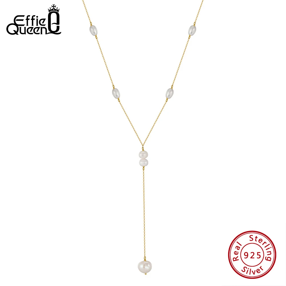 EFFIE QUEEN из стерлингового серебра 925 пробы, изысканное Y-образное колье-колье, двухслойная О-цепочка с натуральным пресноводным жемчугом BQN17
EFFIE QUEEN из стерлингового серебра 925 пробы, изысканное Y-образное колье-колье, двухслойная О-цепочка с натуральным пресноводным жемчугом BQN17