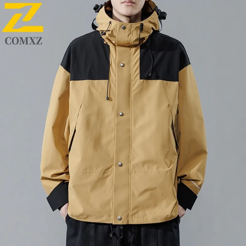 COMXZ Men Jackets Loose Hooded Splicing Collar Camping Windproof Jacket Casual Korean Style Handsome Lightweight Autumn Coats
COMXZ Men Jackets Loose Hooded Splicing Collar Camping Windproof Jacket Casual Korean Style Handsome Lightweight Autumn Coats