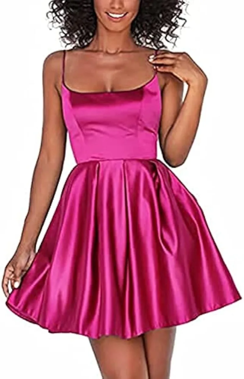 New Women's Short Spaghetti Straps Prom Dress Sexy Open Back Homecoming Dresses Satin Evening Party Gowns Spring Vestidos
New Women's Short Spaghetti Straps Prom Dress Sexy Open Back Homecoming Dresses Satin Evening Party Gowns Spring Vestidos