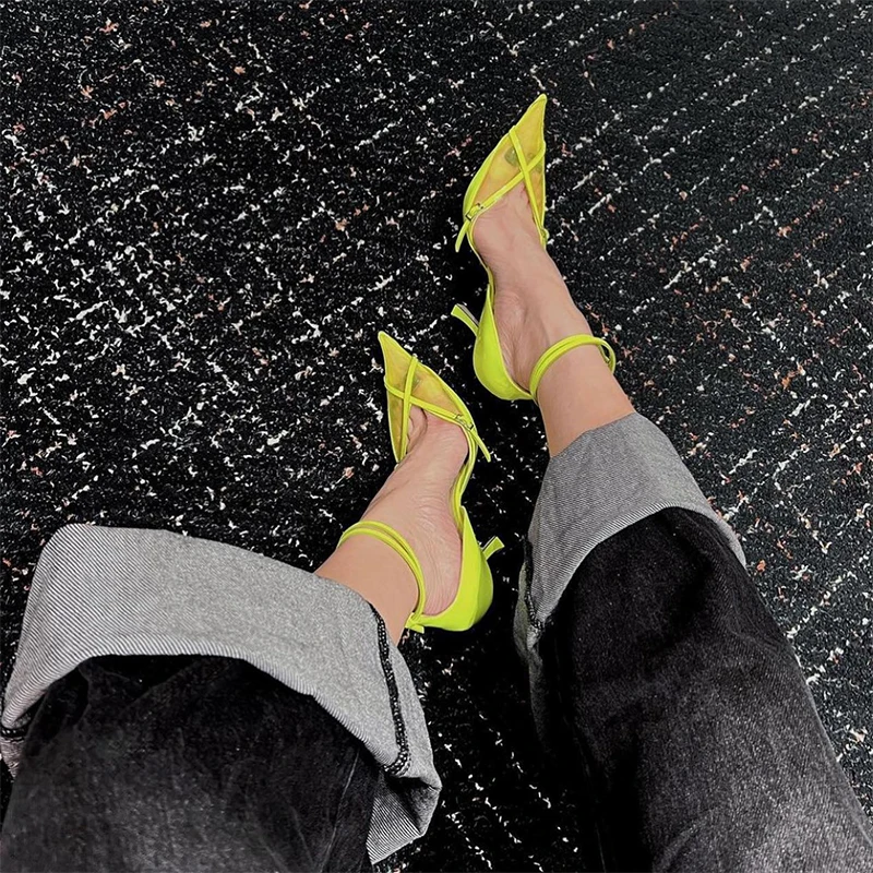 Summer Pointed Toe Sandals Mesh Cover Female Pumps Solid Women Shoes Fashion Buckle Strap Stiletto Zapatos Mujer
Summer Pointed Toe Sandals Mesh Cover Female Pumps Solid Women Shoes Fashion Buckle Strap Stiletto Zapatos Mujer