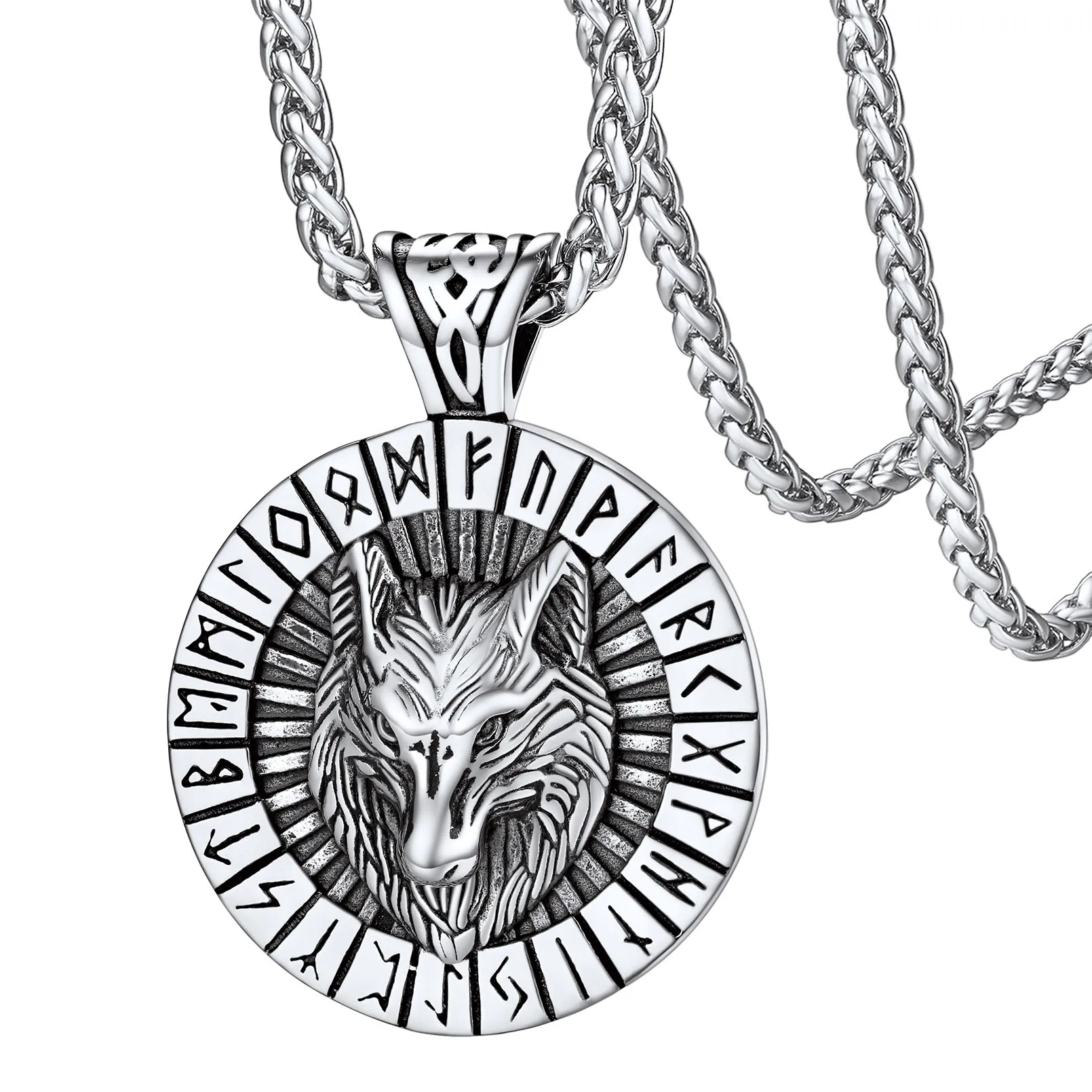 ChainsPro Norse Viking Wolf Pendant Necklace for Men/Women, Stainless Steel/14K Gold Plated Nordic Vikings Stuff Jewelry CP977
ChainsPro Norse Viking Wolf Pendant Necklace for Men/Women, Stainless Steel/14K Gold Plated Nordic Vikings Stuff Jewelry CP977