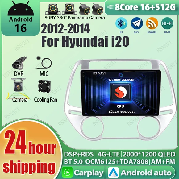 Android 16 For Hyundai i20 PB 2008 - 2014 2K QLED Android Car Radio Multimedia Video Player GPS Stereo CarPlay 4G Navigation DSP
Android 16 For Hyundai i20 PB 2008 - 2014 2K QLED Android Car Radio Multimedia Video Player GPS Stereo CarPlay 4G Navigation DSP