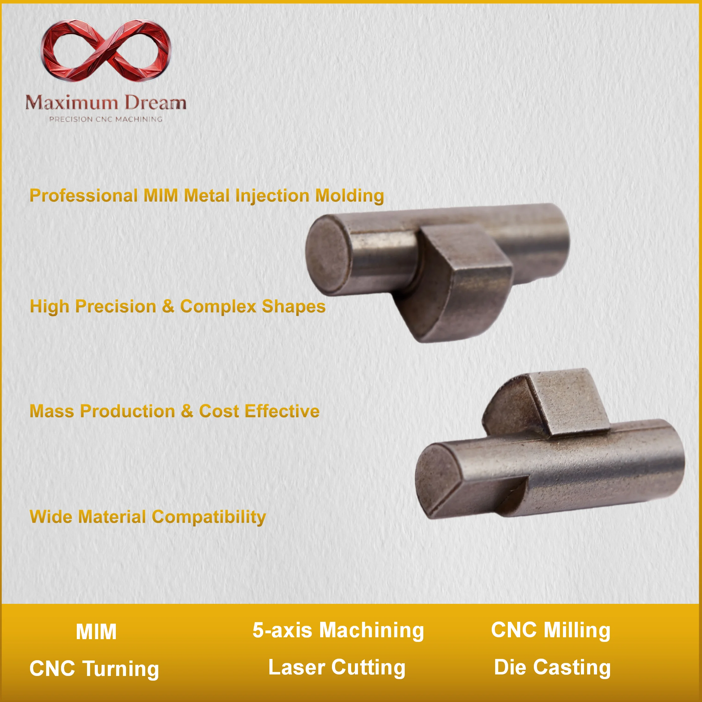 MIM Sintered Metal Injection Molding Custom Miniature Structural Parts for Medical Device Precision Instrument
MIM Sintered Metal Injection Molding Custom Miniature Structural Parts for Medical Device Precision Instrument