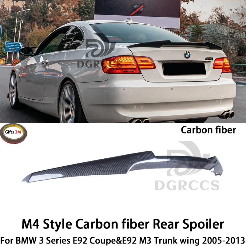 For BMW 3 Series E92 Coupe&E92 M3 M4 Style Carbon fiber Rear Spoiler Trunk wing 2005-2013 Carbon fiber Glossy black
For BMW 3 Series E92 Coupe&E92 M3 M4 Style Carbon fiber Rear Spoiler Trunk wing 2005-2013 Carbon fiber Glossy black