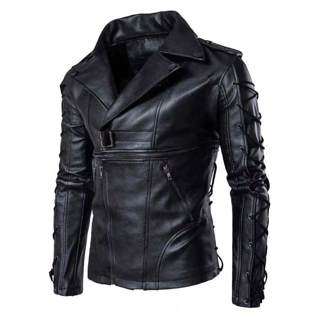 Large Size Men's Leather Jaet Faion Urban Sle eep Leather Coat Casual Nine Sve Cotton Blend Winter Thiened Zipper
Large Size Men's Leather Jaet Faion Urban Sle eep Leather Coat Casual Nine Sve Cotton Blend Winter Thiened Zipper