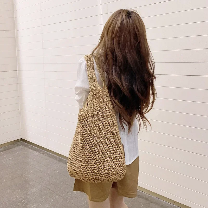 Fashion Straw Women Shoulder Bags Paper Woven Female Handbags Large Capacity Summer Beach Straw Bags Casual Tote Purses
Fashion Straw Women Shoulder Bags Paper Woven Female Handbags Large Capacity Summer Beach Straw Bags Casual Tote Purses