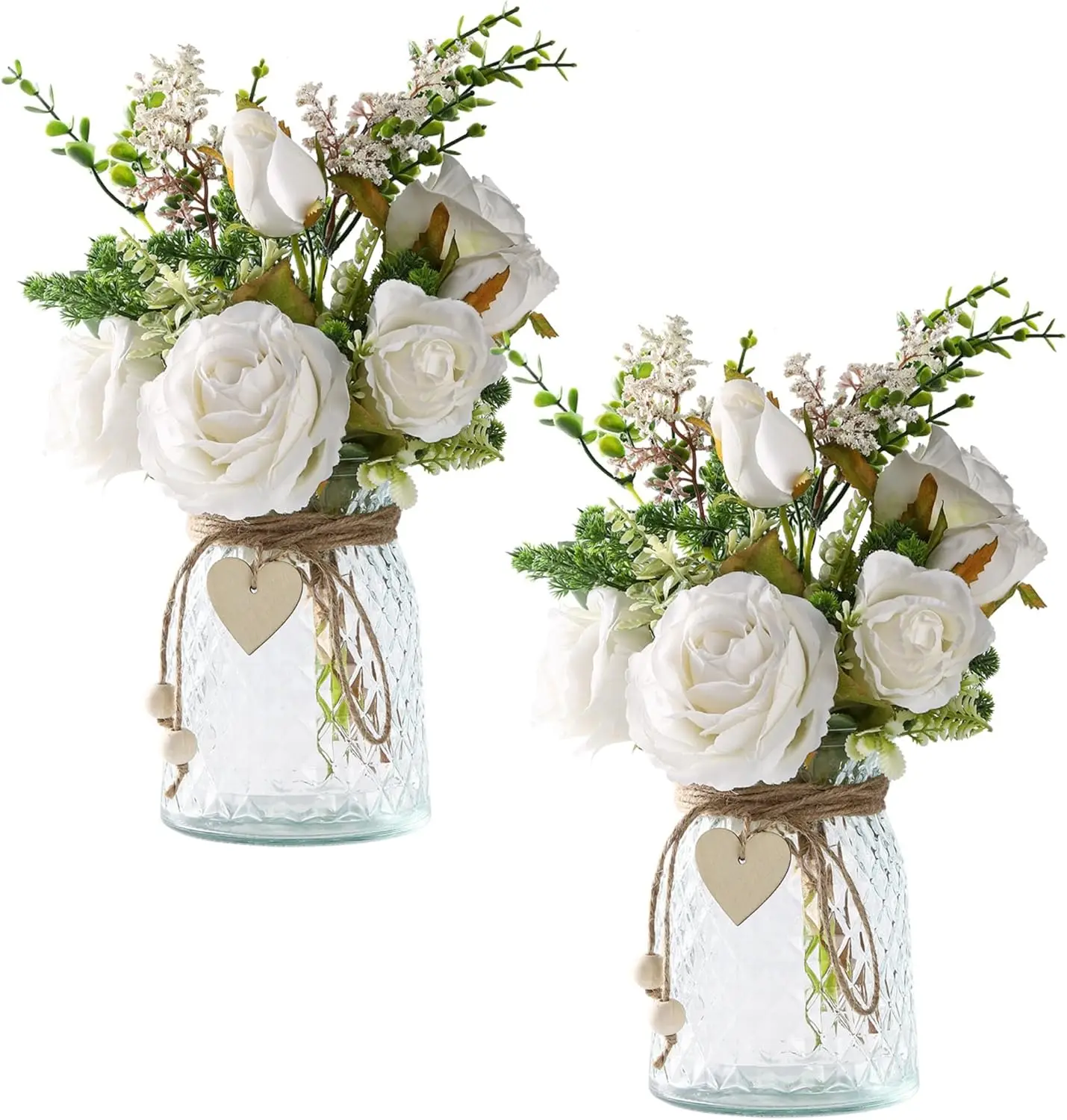 2 Packs Faux Flowers in vase,Fake Flowers with Vase, Artificial Silk Roses in Vase, Artificial Flowers in Vase, Faux Flo
2 Packs Faux Flowers in vase,Fake Flowers with Vase, Artificial Silk Roses in Vase, Artificial Flowers in Vase, Faux Flo
