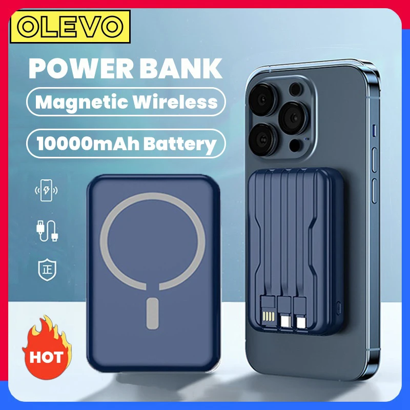 10000mAh Macsafe Powerbank Magnetic Wireless Power Bank Portable Charger 20W Fast Charging Phone External Auxiliary Battery Pack
10000mAh Macsafe Powerbank Magnetic Wireless Power Bank Portable Charger 20W Fast Charging Phone External Auxiliary Battery Pack