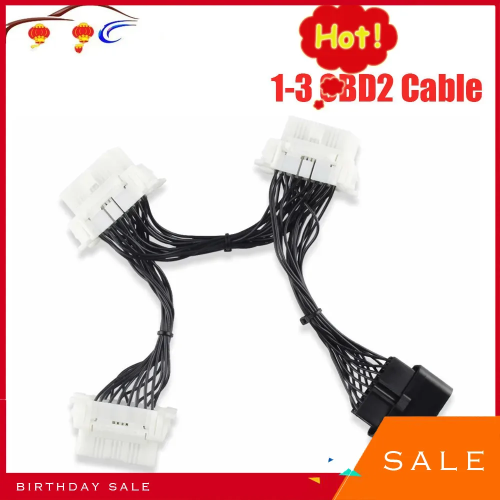 OBDII OBD 2 16Pin OBD2 16 Pin Auto Cable For ELM327 1-3 Male To Female Extension Cable Adaptor Diagnostic Scanner Connector
OBDII OBD 2 16Pin OBD2 16 Pin Auto Cable For ELM327 1-3 Male To Female Extension Cable Adaptor Diagnostic Scanner Connector