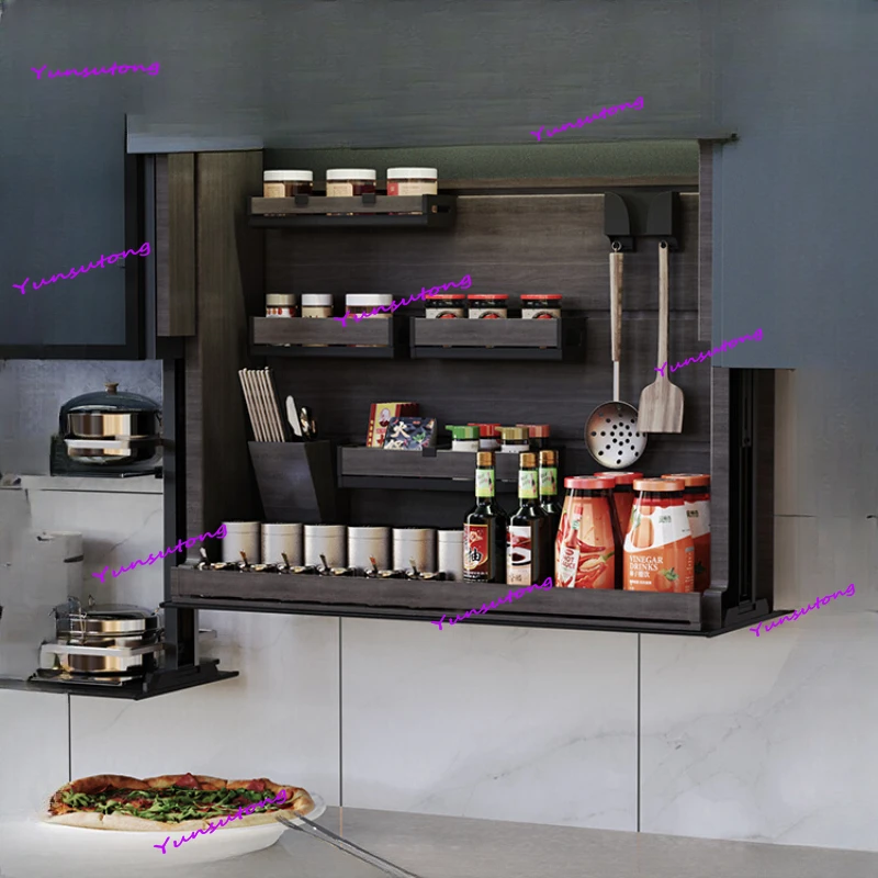 Kitchen hanging cabinet vertical lifting basket electric intelligent touch control pull-down automatic seasoning basket
Kitchen hanging cabinet vertical lifting basket electric intelligent touch control pull-down automatic seasoning basket