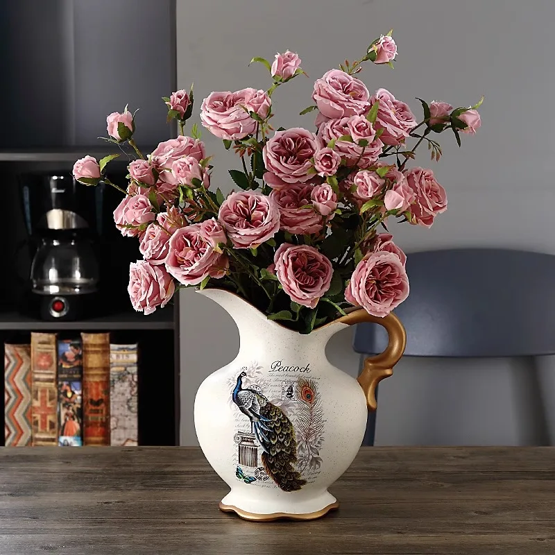 American ceramic vase ornament floral decoration flower home jewelry living room desktop simulated flower set fake flower orname
American ceramic vase ornament floral decoration flower home jewelry living room desktop simulated flower set fake flower orname