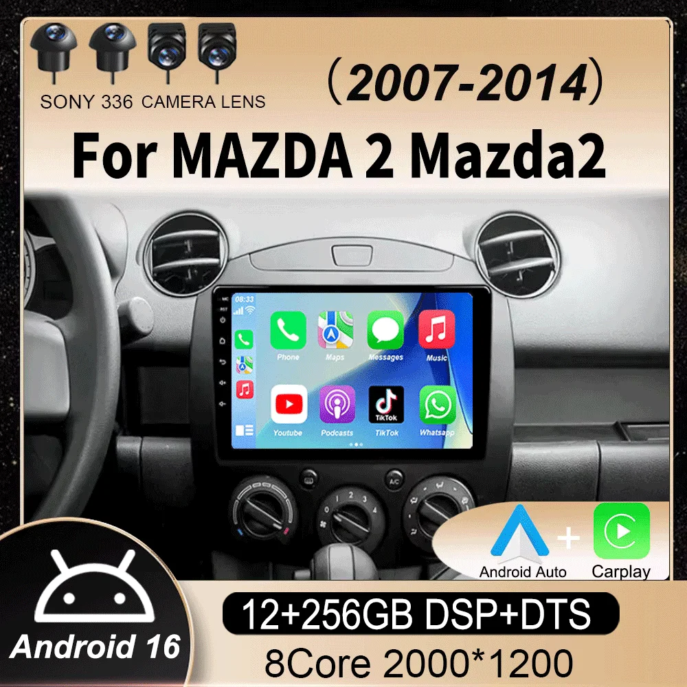 Android 16 Car Radio Multimedia Player For MAZDA 2 Mazda2 2007 2008 2009 2010 2011 2012 2013 2014 GPS Navi 2 Din Autoradio QLED
Android 16 Car Radio Multimedia Player For MAZDA 2 Mazda2 2007 2008 2009 2010 2011 2012 2013 2014 GPS Navi 2 Din Autoradio QLED